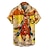 tanie męskie hawajskie koszule w stylu vintage-Męskie Koszula Koszula hawajska Wzory graficzne Zabytkowe Kowboj Wieczorne Żółty Czerwony Niebieski Ulica Codzienny Krótkie rękawy Nadruk Przycisk w dół Odzież Zabytkowe Moda Moda miejska Designerskie