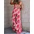 cheap Women&#039;s Jumpsuits-Women&#039;s Jumpsuit Backless Print Floral V Neck Streetwear Daily Vacation Regular Fit Sleeveless Red S M L Summer