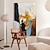 זול ציורים אבסטרקטיים-ציור שמן בעבודת יד קנבס אמנות קיר קישוט מודרני מופשט לעיצוב הבית מגולגל ללא מסגרת ציור לא מתוח