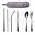 cheap Picnic &amp; Camping Accessories-Portable Stainless Steel Flatware Set, Travel Camping Cutlery Set, Portable Utensil Travel Silverware Dinnerware Set with a Waterproof Case