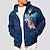 cheap Men&#039;s Hoodies &amp; Sweatshirts-Men&#039;s Full Zip Hoodie Jacket Blue Hooded Graphic Prints Eagle National Flag Zipper Print Sports &amp; Outdoor Daily Sports 3D Print Streetwear Designer Casual Spring &amp;  Fall Clothing Apparel Hoodies