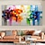 cheap Abstract Paintings-Oil Painting 100% Handmade Hand Painted Wall Art On Canvas Colorful Abstract Line Modern Style Home Decoration Decor Rolled Canvas No Frame Unstretched 120*60cm/160*80cm