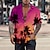 cheap Men&#039;s Camp Shirts-Men&#039;s Shirt Summer Hawaiian Shirt Coconut Tree Graphic Prints Turndown Light Yellow Yellow Pink Blue Purple Casual Hawaiian Short Sleeve Print Button-Down Clothing Apparel Tropical Fashion Hawaiian