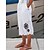 cheap Printed Pants-Women&#039;s Wide Leg Capri shorts Faux Linen White Casual Holiday Weekend Side Pockets Calf-Length Comfort Dandelion S M L XL XXL