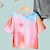 Недорогие Футболки и блузки-Детская футболка для девочек, футболка с сердечком, короткий рукав, модная, для детей 7–13 лет, летняя многоцветная