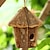 お買い得  裏庭での野鳥観察と野生生物-手作りの木製丸型鳥小屋 無垢材の鳥の家 鳥の巣 卸売 bsci 庭の室内装飾 就学前の庭