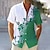tanie męskie koszule w kwiaty-koszula męska letnia koszula hawajska kwiecista gradientowa grafika obniżony kolor niebieski fuksja zielony na zewnątrz ulica krótkie rękawy zapinana na guziki drukuj odzież odzież moda streetwear