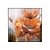abordables Pinturas florales/botánicas-Pintura al óleo hecha a mano lienzo arte de la pared decoración moderna gran flor naranja para sala de estar decoración del hogar enrollado sin marco pintura sin estirar