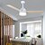 cheap Ceiling Fan Lights-Indoor Outdoor Ceiling Fans with Lights 49&quot; LED Dimmable Ceiling Fan for Home with Remote Control Downrod Mount 3000K-6500K for Children&#039;s Room Living room Bedroom