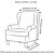 abordables Cubierta de sillón y silla sin brazo-Funda elástica para silla con respaldo, fundas para silla con funda para cojín de asiento, fundas para sillón con respaldo jacquard de spandex para silla strandmon de ikea
