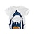 preiswerte T-Shirts &amp; Hemden für Jungen-Baby Jungen T-Shirt Tee Tier Karikatur Kurzarm Baumwolle Kinder oben Outdoor bezaubernd Täglich Sommer Weißer Dinosaurier 7-13 Jahre
