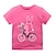 billige T-shirts og trøjer-Baby Pige T-shirt Dyr Skole Kortærmet Aktiv Bomuld 7-13 år Sommer