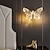 Недорогие Бра-светодиодные настенные светильники уникальный дизайн бабочки современные внутренние акриловые настенные светильники настенные бра теплый белый 3000k настенные бра для спальни