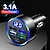 cheap Car Charger-4USB With Type-c Car LED Digital Display Car Charger Volt Meter Car Battery Monitor With LED Voltage &amp;amp; Amps Display