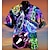 preiswerte Lagerhemden für Herren-Herren Hemd Hawaiihemd Sommerhemd Grafik-Drucke Graffiti Umlegekragen Schwarz Blau Purpur Grün Dunkelblau Party Täglich Kurze Ärmel Bedruckt Button-Down Bekleidung Tropisch Strassenmode Hawaiianisch