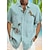 tanie Męska koszula hawajska-Męskie Koszula Koszula hawajska Ptak Wzory graficzne Liście Kubański kołnierz Rumiany róż Niebieski Zielony Szary Codzienny Hawajskie Krótki rękaw Nadruk Przycisk w dół Odzież Sport Moda Moda miejska