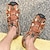 billige Herresandaler-Herre Sandaler Boheme Læder sandaler Plus størrelse Sports-sandaler Badesko Gang Afslappet Strandstil Daglig Læder Åndbart Elastisk bånd Sort Blå Brun Sommer
