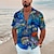 halpa miesten leiripaidat-Miesten Paita Leirin paita Graafinen paita Havaijilaispaita Kalat Vedenalainen maailma Sänkyjen avaus Merensininen Musta Laivaston sininen Laivastosininen Sininen 3D-tulostus ulko- Katu Lyhythihainen