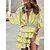 cheap Casual Dresses-Women&#039;s Casual Dress Floral Color Block Tiered Dress Summer Dress V Neck Ruffle Layered Mini Dress Outdoor Daily Active Fashion Regular Fit Half Sleeve Yellow Blue Dusty Blue Summer Spring S M L XL