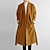 cheap Men&#039;s Trench Coat-Men&#039;s Winter Coat Overcoat Business Casual Fall Winter Polyester Windproof Warm Outerwear Clothing Apparel Stylish Casual non-printing Pure Color Pocket Lapel Open Front