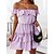 cheap Casual Dresses-Women&#039;s Casual Dress Plain Tiered Dress Summer Dress Off Shoulder Ruffle Patchwork Mini Dress Outdoor Daily Fashion Modern Loose Fit Short Sleeve White Red Purple Summer Spring S M L XL XXL