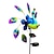 preiswerte Bodenlichter-Solar bemalte Pfauengartenleuchten Metallpfauenwindmühlenpfähle Außenwindspinner für Gartenhof Terrasse Rasendekor Lampe 1St