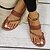 cheap Women&#039;s Sandals-Women&#039;s Sandals Slippers Plus Size Flat Heel Minimalism Faux Leather Dark Brown