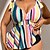 cheap Women&#039;s Swimwears-Women&#039;s Swimwear Tankini 2 Piece Plus Size Swimsuit 2 Piece Printing Striped Rainbow Bathing Suits Sports Beach Wear Summer