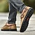 Χαμηλού Κόστους Ανδρικά χειροποίητα παπούτσια-Ανδρικά Παπούτσια Μοκασίνια &amp; Ευκολόφορετα Ρετρό Πένυ Loafers Χειροποίητα Παπούτσια Περπάτημα Καθημερινό Καθημερινά Ελαστικό ύφασμα Αναπνέει Μοκασίνια Μαύρο Καφέ Χακί Καλοκαίρι Άνοιξη