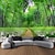 זול שטיח נוף-קיר ירוק יפה שטיח במבוק גשר עץ צמחים נוף טבעי אומנות קישוט שטיח וילון תלוי בית חדר שינה קישוט סלון