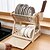 preiswerte Küchen-Aufbewahrung-Küchengeschirrschale Abtropfregal mit Stäbchenkäfig Haushaltsgeschirr Organizer Tablett Box Korb