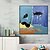 olcso Állatos festmények-kézzel készített olajfestmény vászon fali művészeti dekoráció modern absztrakt állat mélytengeri aprócska otthoni dekorációhoz hengerelt keret nélküli feszítetlen festmény