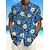 billige grafiske skjorter til mænd-Herre Skjorte Hawaii skjorte Batikfarvet Grafiske tryk Aftæpning Lilla Rosa Brun Grøn Hvid + Hvid Gade Afslappet Kort Ærme Trykt mønster Knap ned Tøj Tropisk Mode Gade Hawaiiansk