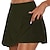 cheap Women&#039;s Golf Clothing-Women&#039;s Tennis Skirts Golf Skirts Side Pockets 2 in 1 Sun Protection Yoga Fitness Tennis Skort Black White Army Green Spandex Sports Activewear High Elasticity