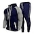 cheap Basic Tracksuits-Men&#039;s Tracksuit Sweatsuit Jogging Suits Black White Navy Blue Gray Standing Collar Color Block Drawstring 2 Piece Sports &amp; Outdoor Daily Sports Basic Casual Big and Tall Fall Spring Clothing Apparel