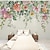 olcso Virág- és növények háttérkép-falfestmény fali matrica, amely borítja a héjat és a botot levehető színes virágos vinil pvc otthoni dekorációval