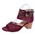 cheap Women&#039;s Sandals-Women&#039;s Sandals Sandals Boots Summer Boots Ankle Strap Sandals Party Work Daily Summer Rhinestone Chunky Heel Open Toe Elegant Casual Sexy PU Leather Faux Leather Loafer Solid Color Wine Black Blue