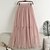 cheap Women&#039;s Skirts-Women&#039;s Skirt Swing Midi Polyester Amethyst Apricot Black Pink Skirts Spring &amp; Summer Pleated Patchwork Layered Lined Elegant Long Daily