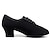 Недорогие Обувь для латиноамериканских танцев-sun lisa женская обувь для латины современная обувь танцевальная обувь выпускной бальные танцы на шнуровке оксфорды полная кожаная подошва толстый каблук закрытый носок на шнуровке взрослые черные