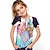billige piges 3d t-shirts-søde modedyr kortærmede børn 3d-printet t-shirt til mænd og piger kortærmet med rund hals