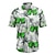 billiga hawaiianska lapelskjortor för män-Herr Skjorta Hawaii skjorta Grafiska tryck Öl Löv Nedvikt Gul Rodnande Rosa Armégrön Marinblå Blå Gata Ledigt Kort ärm Mönster Button-Down Kläder Tropisk Mode Hawaiisk Designer
