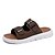 cheap Men&#039;s Shoes-Men&#039;s Sandals Casual Beach Daily PU Breathable Black Blue Brown Summer