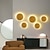baratos Candeeiros de Parede de interior-Luz led de parede quarto lâmpada de cabeceira design redondo madeira para sala de estar parede de fundo moderno corredor varanda estudo luz criativa lâmpada de parede de luxo