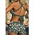 preiswerte Bikini-Sets-Damen Badeanzug Bikinis Normal Bademode Leopard Gänseblümchen 2 Teile Print Grün Badeanzüge Strandbekleidung Sommer Sport