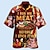 tanie męskie koszule obozowe-Męskie Koszula Koszula hawajska Wzory graficzne Muzyka Uwagi Instrument muzyczny Kubański kołnierz Wino Morelowy Zielona oliwka Czarny Biały Codzienny Hawajskie Krótki rękaw Nadruk Przycisk w dół