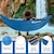 cheap Camping Furniture-Camping Hammock Outdoor Breathable Breathability Wearable Foldable Adjustable Flexible Nylon with Carabiners and Tree Straps for 1 person Camping / Hiking Hunting Camping Blue 250*60 cm