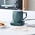 abordables electrodomésticos-calentador de taza de café impermeable taza inteligente calentador de taza de café posavasos para calentar &amp; Calentamiento de bebidas de café té con leche y chocolate caliente panel de metal de