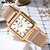 cheap Quartz Watches-Sanda Women Square Quartz Watch Luxury Brand Women Leather Watch 2023 Fahion Clock Simple Black Rose Gold Quartz Wristwatch