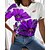 저렴한 기본 티 &amp;티셔츠-여성용 T 셔츠 블러슁 핑크 루비 푸른 프린트 플로럴 홀리데이 주말 짧은 소매 라운드 넥 베이직 보통 꽃 테마 페인팅 S