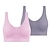 cheap Women&#039;s Sports Bras&amp;Panties-2 Pack Underwear Women&#039;s Plus Size Deep U Comfortable Beauty Back Yoga Vest with Pads No Steel Ring Gathered Shock-proof Sports Bra